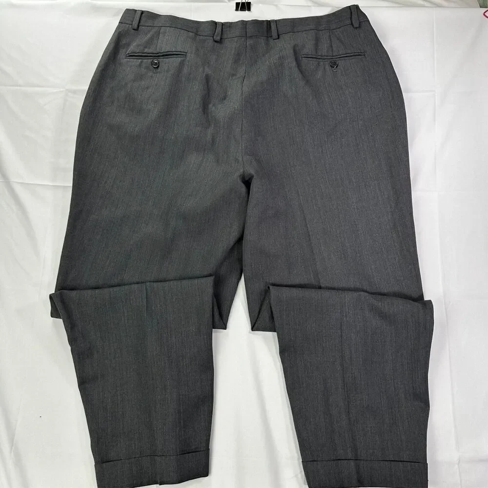 Joseph & Feiss Wool Blend Dress Pants 42x30 Gray Classic Fit‎ Pleated